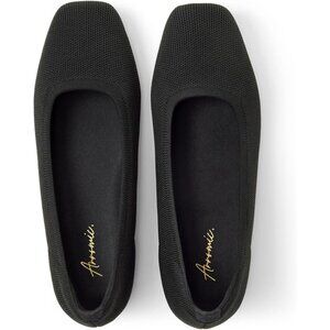 Women, Square Toe Ballet Flats Shoes, Washable Comfortable Knit Flats
